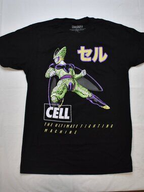 Dragon Ball Z Cell The Ultimate Fighting Machine Mens Black Shirt New Medium